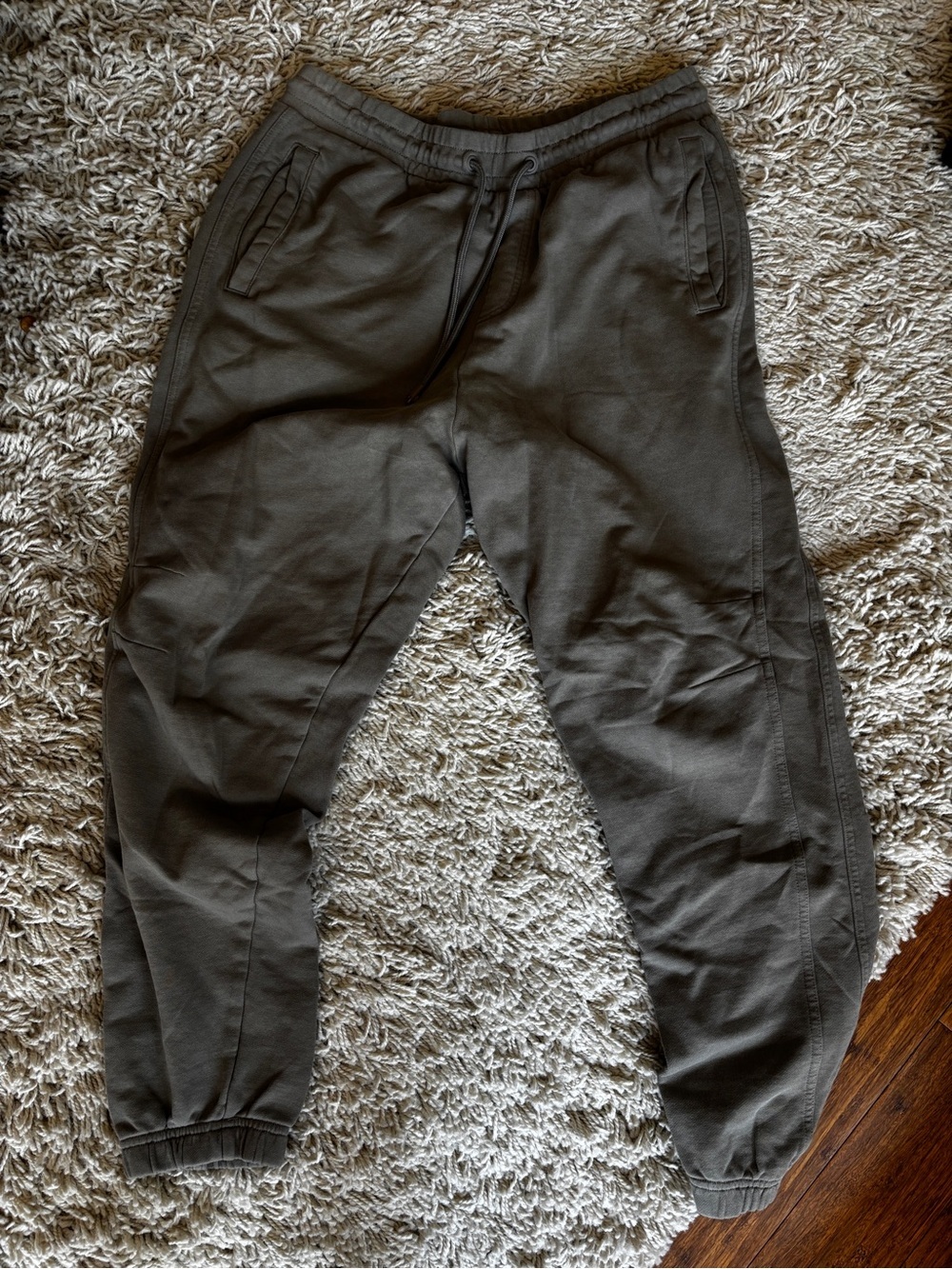 Gym shark Men's tan lifting pants Jogger - Casual Drawstring Sweatpants large